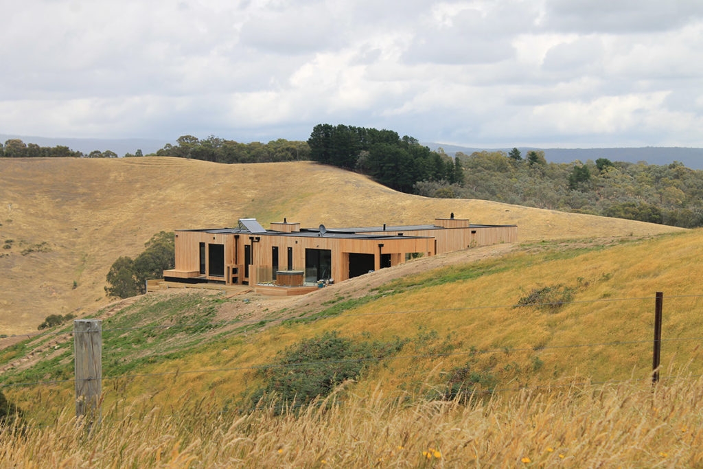 Rooftop solar panels on Ecoliv’s Flowerdale Project.